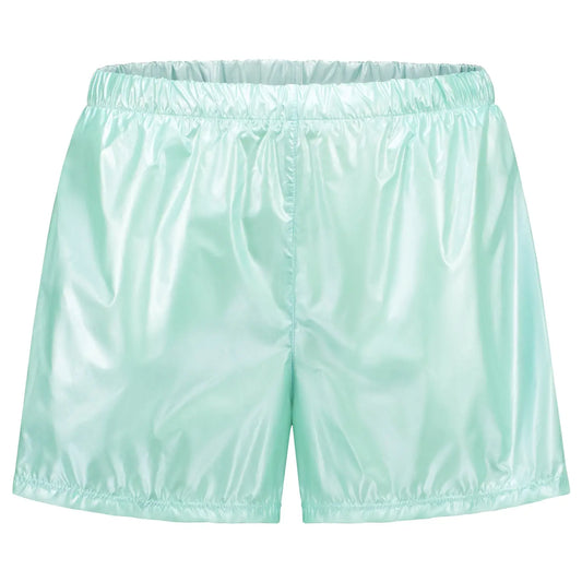 Outdoor Aquamarine Shiny Shorts - Aquaria Activewear brand, front